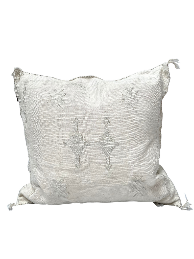 The Moroccan cactus silk cushion with an elegant touch  available at Moroccan Tribe.